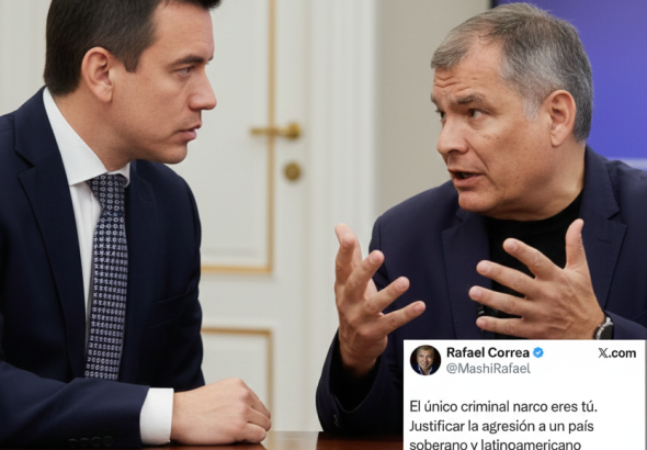 Un nuevo cruce de declaraciones se registró entre el expresidente Rafael Correa y el presidente de la República, Daniel Noboa, luego de que el mandatario ecuatoriano se pronunciara públicamente sobre la situación política en Venezuela.